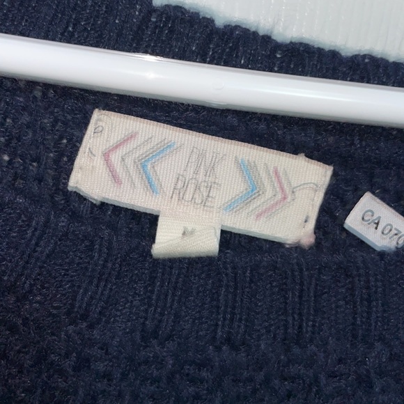 Navy Blue knitted sweater - Picture 2 of 3